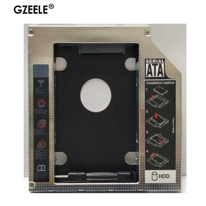 GZEELE Новый 2-й жесткий диск Caddy 12 7 мм SATA внешний SSD Encloure для HP Probook 6360B 6435B 6440B 6445B 6450B 6455B