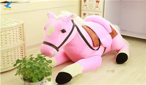 Fancytrader Giant Stuffed Plush Horse Toys Big Soft Emulational Lying Horse Doll 130cm 51'' Nice Gifts for Children (19)
