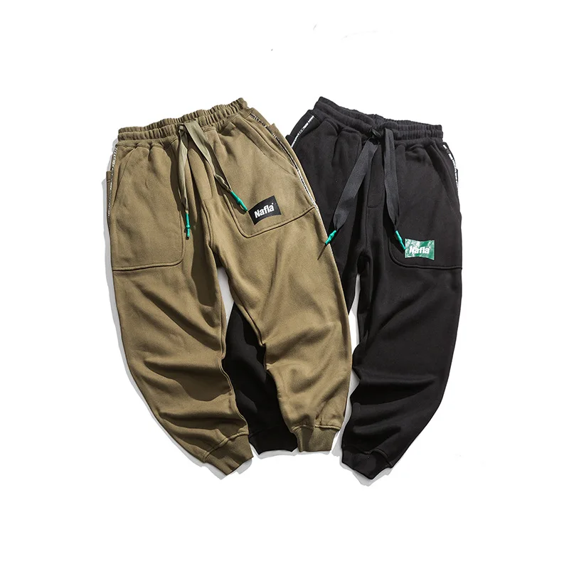 

City Where the Product 2019 Winter New Style Men Popular Brand Ankle Banded Pants Loose Thick Casual Pants Men's Trousers Casual