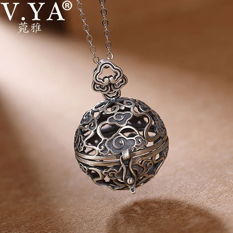V.ya 925 Sterling Silver Hollow Cage 