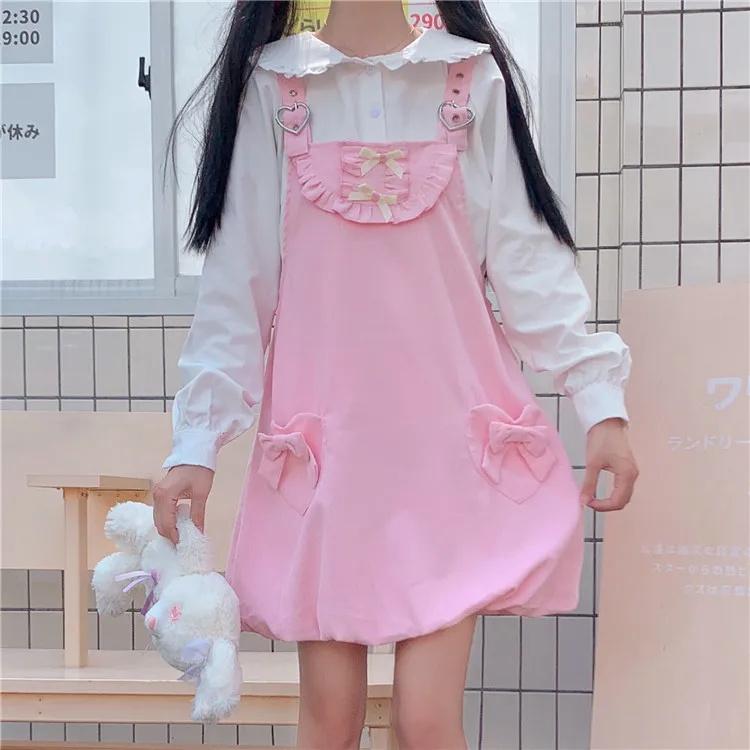 Japanese Soft Girl Sweet Pink Puffy Dress - 5 - Kawaii Mix