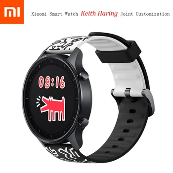 

Xiaomi Mijia Smart Watch Color Keith Haring Joint Customized Double Graffiti Strap Pressure Heart Rate Monitoring Sport Exercise