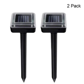 

Solar Powered Energy Animal Repeller Expeller Driver 2 Pack Adopted Ultrasonic Technology IP65 Water Resistance Built-in Battery