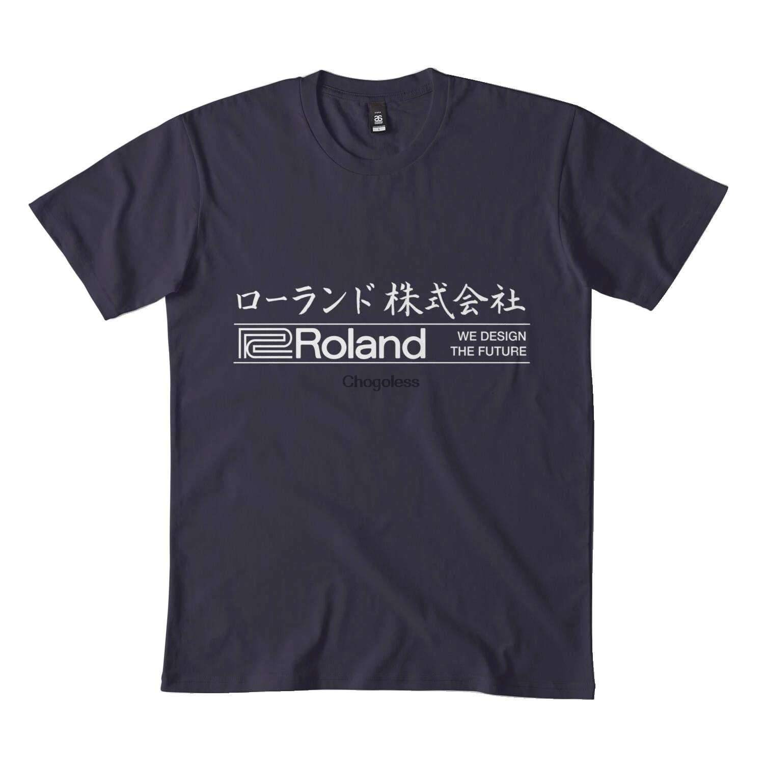 Японская светильник футболка с капюшоном логотипом Roland Черная |