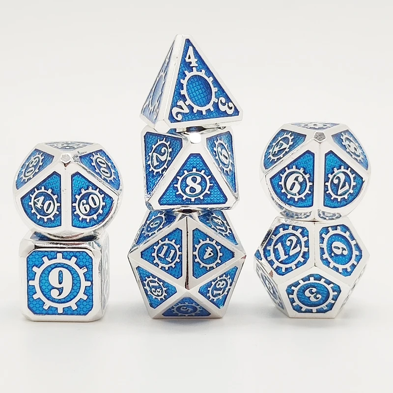 MEHAO игральные кости DND металлические rpg набор многогранные подземелья и дракон