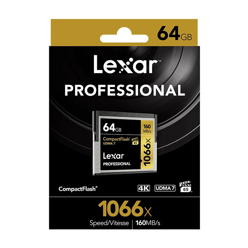Lexar 1066x CF карт 128 Гб 64 Гб UDMA7 слот для карт памяти Скорость до 160 МБ/с. VPG-65 32 ГБ карта Compact flash карта для Full HD/3D и видео в формате 4K