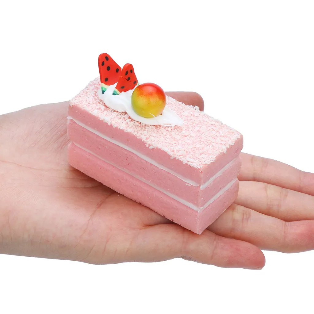 Игрушки для снятия стресса Sofe Squeeze Toys сдавливаемый торт Радужный jumbo постепенно возвращающий форму ароматизированный сыр SquishiesW807