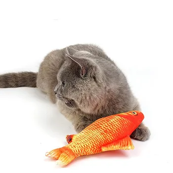 

30cm Plush Artificial Fish Pet Cats Electric Doll Fish Cat Toy Catnip Electric Charging Simulation Fish Flop Toy