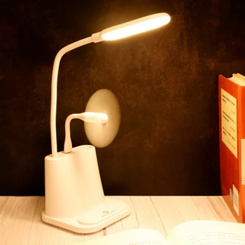 

Phone Charger Multifunction USB Charging LED Touch Night Light Kids Rechargable Office Pen Holder Desk Lamp Novelty Emergency