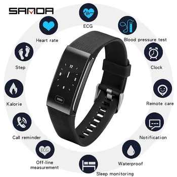 

SANDA CK08 Sports Smart Watch Heart Rate Sleep Monitoring Intelligent Touch Screen Bracelet Men Women Waterproof Watch