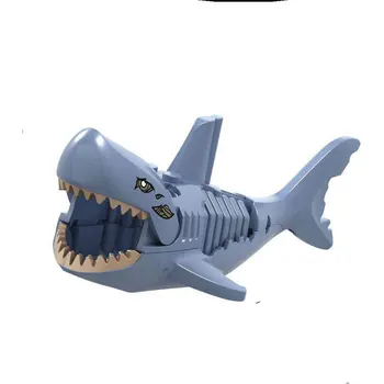 

Shark Series Children's Puzzle Spell Inserting Card Building Blocks Kid's Intelligent Block Toys Indoor Entertainment Object