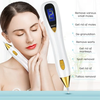 

9 Levels LCD Laser Mole Removal Pen Wart Plasma Remover Tool Corn Freckle Tag Nevus Sweep Spot Tattoo Sweep Beauty Skin Care