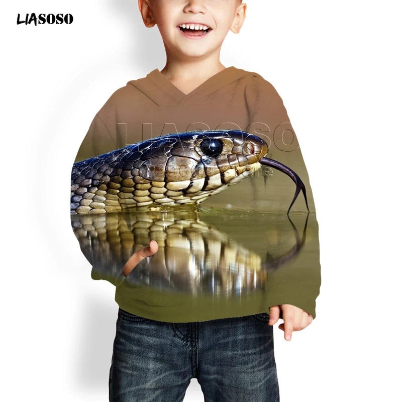 4 LIASOSO, новинка, 3d принт, животное, змея, унисекс, принт с животными, летняя мода, худи для женщин, мужчин, детей, Забавный пуловер Harajuku, Питон - Цвет: 4