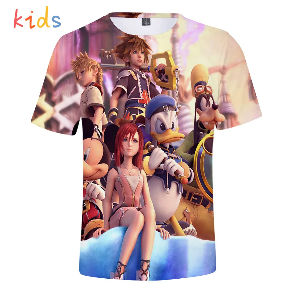 Футболка Kingdom Hearts 3D для косплея Сора/Рику/Кари/вентус/Терра/Аква Топы
