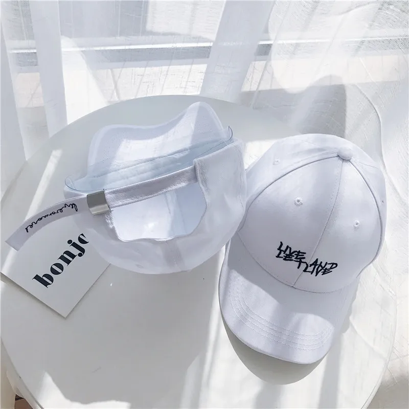 SP& CITYWinter, Корейская версия, Вельветовая бейсбольная шляпа с буквенным принтом, женская уличная шапка для отдыха, Студенческая шапка с гусиным язычком, однотонная шапка Джокера - Цвет: LIVEAND White