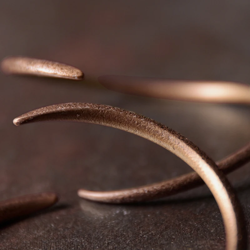 Metal Bracelet Hand Forged Cuff Solid Copper Bracelet