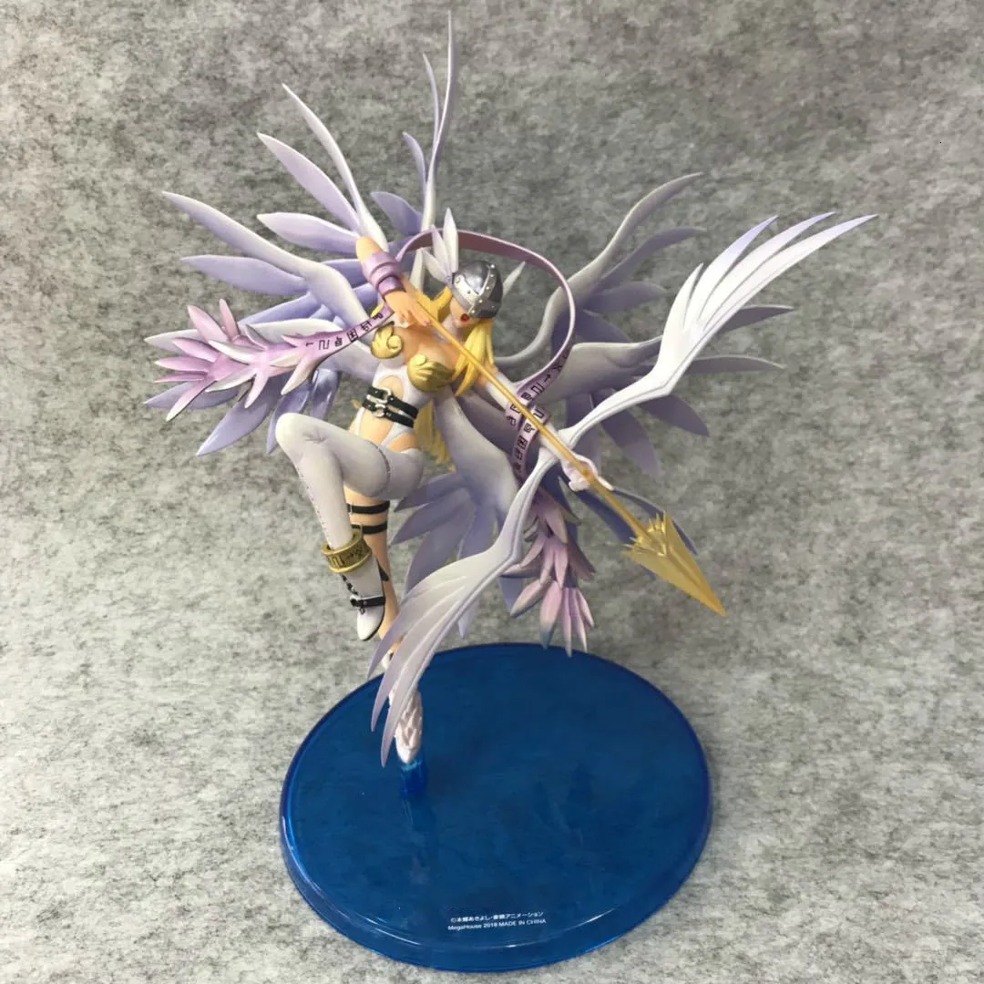 

24cm Anime Monster Adventure Angewomon Fighting Girl Action Figure Model Toys Pvc Collection Doll Best Gift For Girls Children