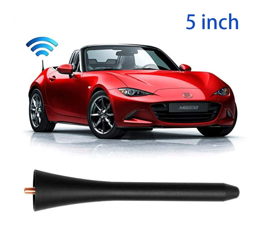 Для 2006- Mazda MX-5 Miata Автоматическая винтовая спиральная антенна Antinoise Гибкая кровельная петля антенна FM/AM радиосигнал