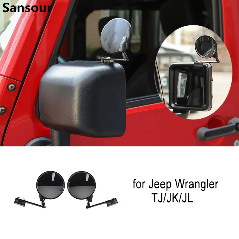 Mirror For Jeep Wrangler Yj Tj Jk Jl Car Side Door Rearview Mirror Angle  Shape Adjustable Blind Spot For Jeep Wrangler - Mirror & Covers - AliExpress