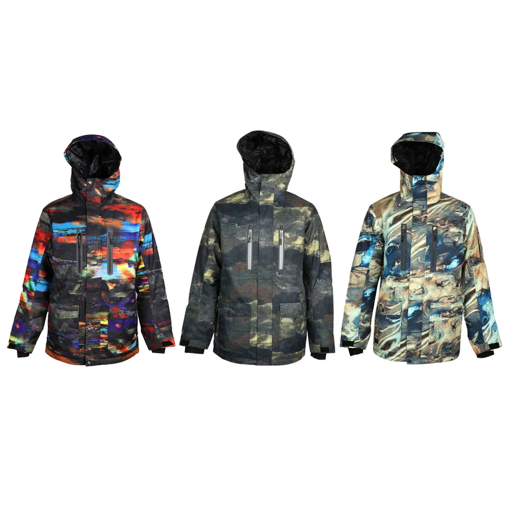 

Men's Mountain Waterproof Ski Jacket Windproof Rain Coat Thermal Skisuit Snowsuit Camouflage