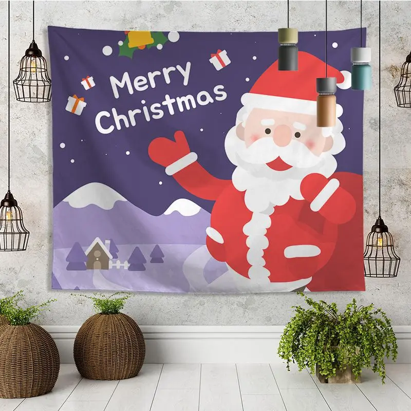 

Tapestry Wall Hanging Digital Printing Christmas Home Decoration Wall Tapestry All-purpose Wall Decor for Festival Celebration