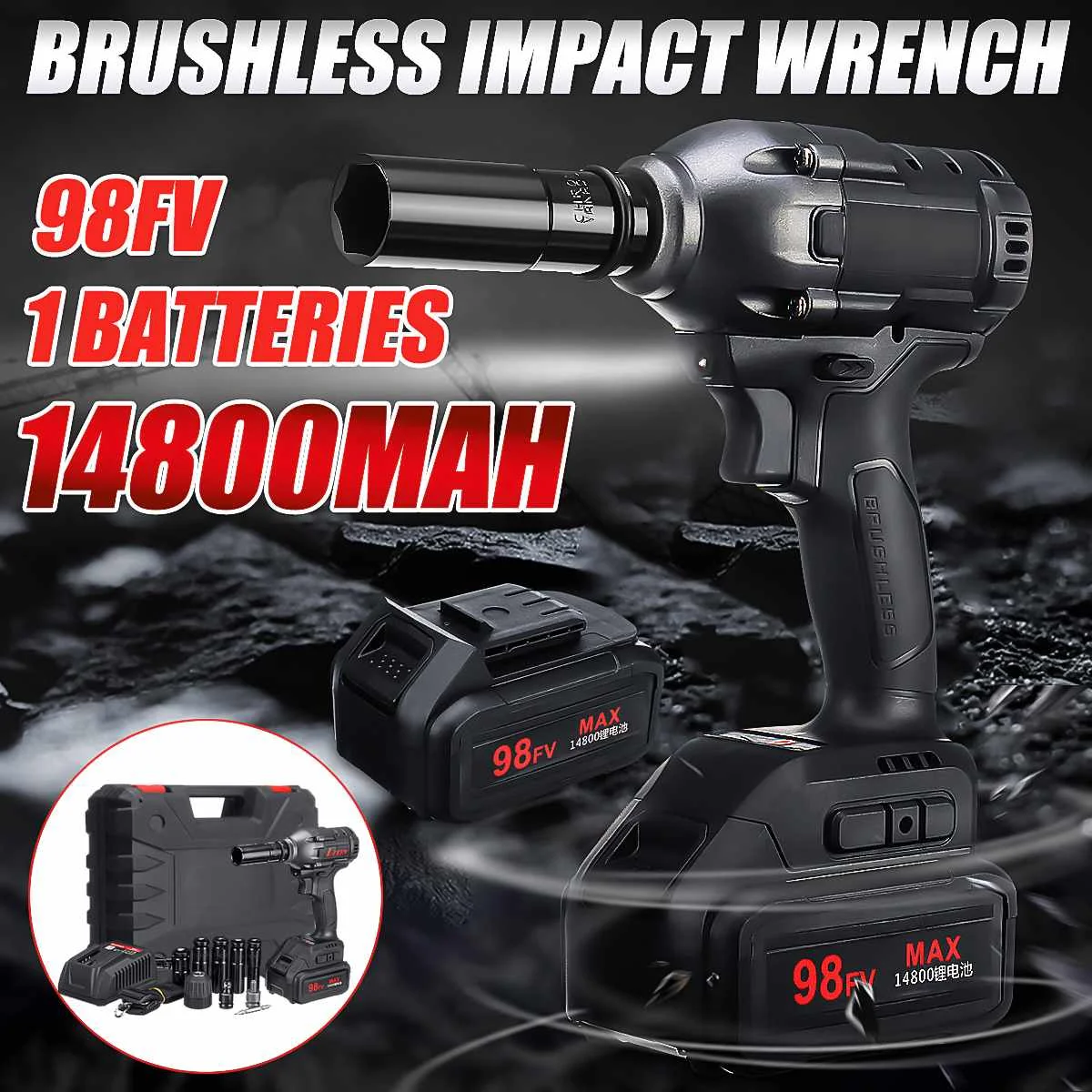 

Household DIY Cordless Cordless Wrench with LED Light Slip Electric Screwdriver Support Rechargeable Lithium Battery Car Tool