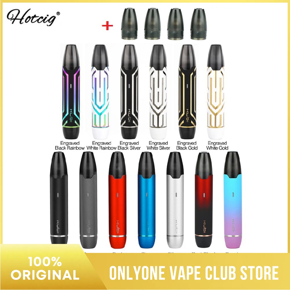Hot New Original Hotcig Kubi/Kubi II Refillable Pod Vape Kit W/ 550mAh Battery&amp 1.7ml Cartridge &ampAir-activated Witch System |