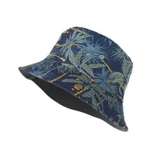 Двусторонняя парусиновая шляпа с принтом для женщин и мужчин, Повседневная шляпа от солнца, Женская милая мягкая Кепка шляпа, капелуш дамски лато