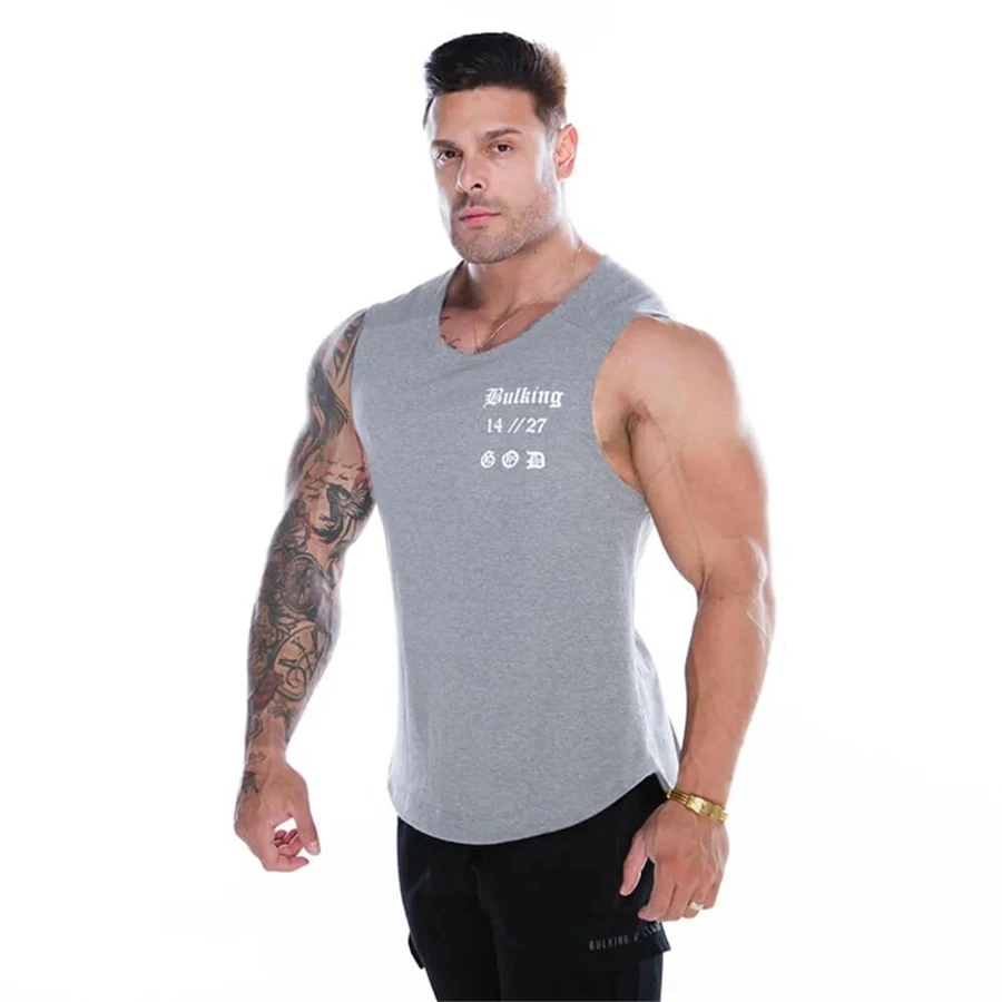 Men Tank Tops Bodybuilding Stringer Fitness Singlets Gyms Clothing Mens Sleeveless Shirt Vest debardeur homme ropa de hombre