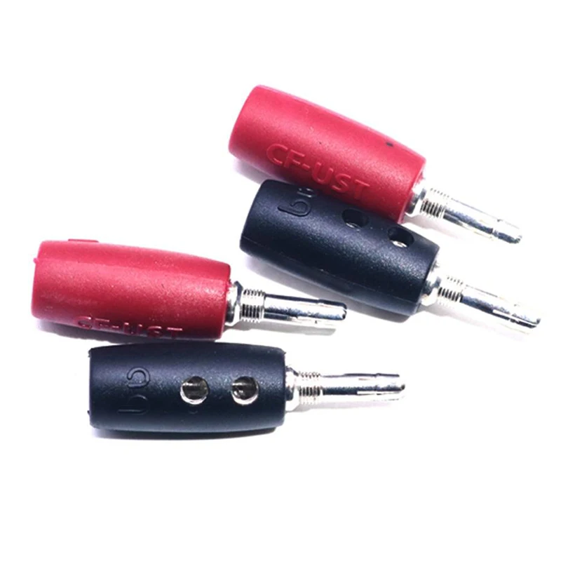 

Hi-end 4ps Audio silver plated BFA Banana Connectors plugs Jack for Hifi audio AMP CD player Speaker cable