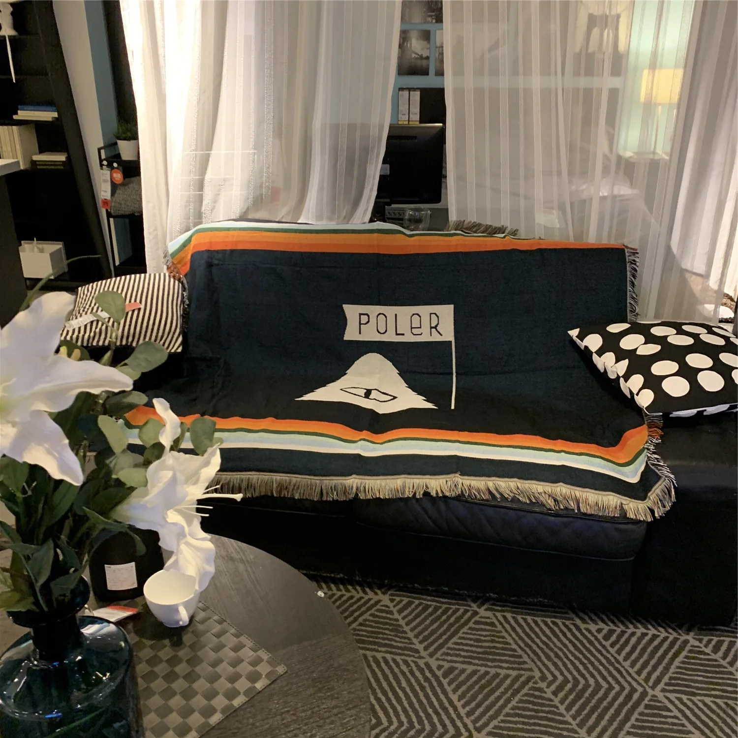 Indian Totem Mountain Eyes Throw Blanket Sofa Bed Car Office Decorative Carpet Tapestry | Дом и сад