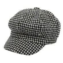 Женский берет, шапка, зимняя теплая, мохнатая, кепка, берет, шапка, Модный узор, берет в стиле винтаж, кепка s, женские Восьмиугольные шапочки# BL