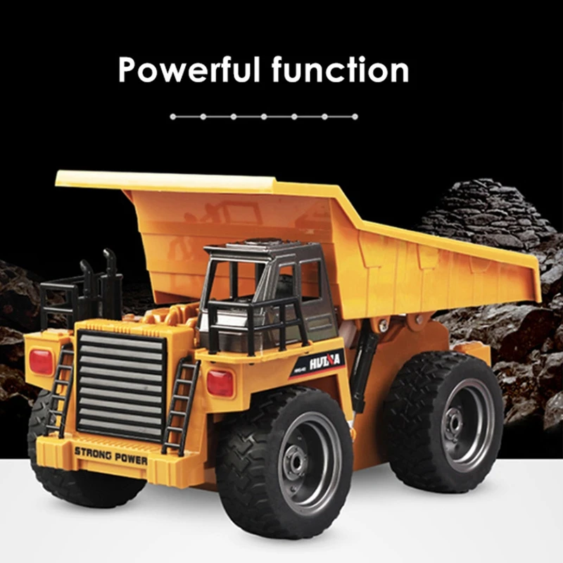 HUINA 1540 6CH 1/18 2,4G 40HMZ металлические RC самосвал игрушки с дистанционным управлением