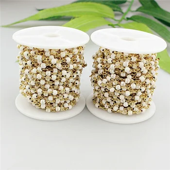 

10m 1str natural picture pine stone beads rosary chain, fashion beads beaded chain