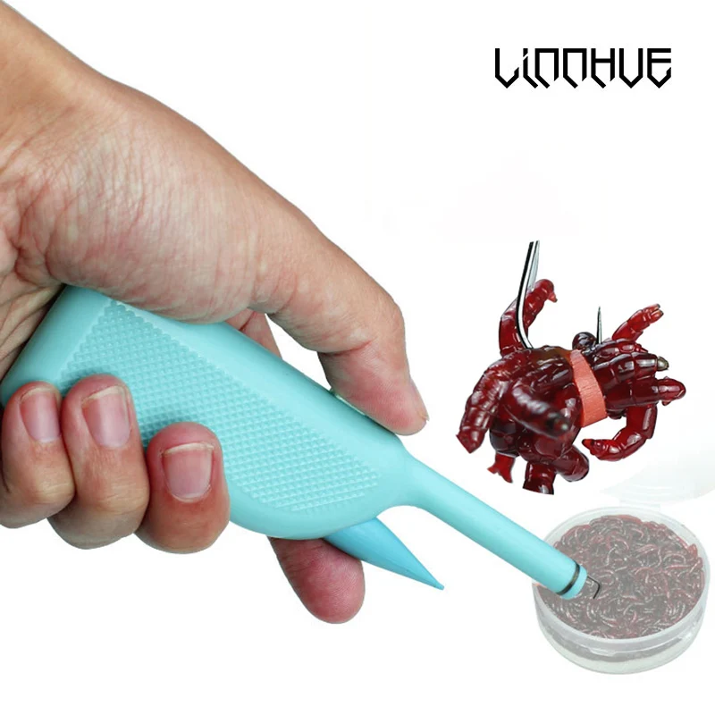 LINNHUE портативное устройство для дождевого червя с зажимом, рыболовная снасть из АБС пластика 2020, приманка на рыбалку, аксессуары с 1000 резиновыми лентами|Рыболовные снасти|   | АлиЭкспресс