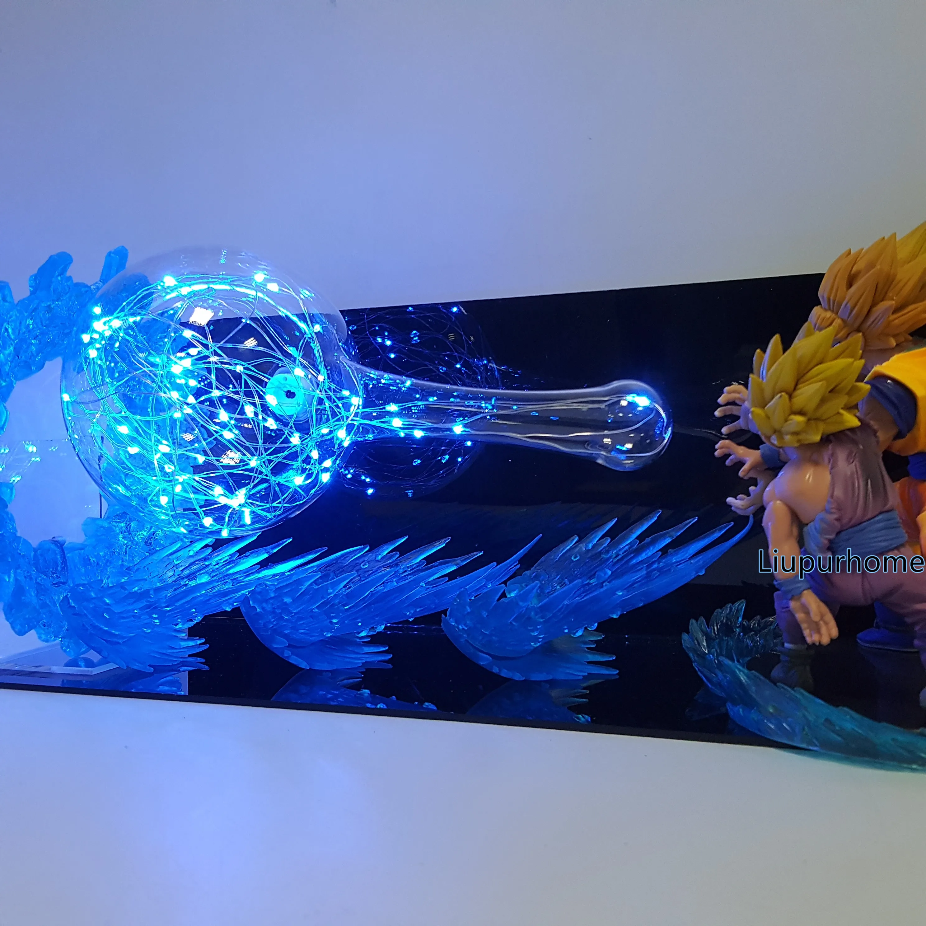 Lámpara Led de escritorio para móvil, modelo Anime DBZ, Goku, Gohan, Padre,  Hijo, VS, célula, Kamehameha - AliExpress