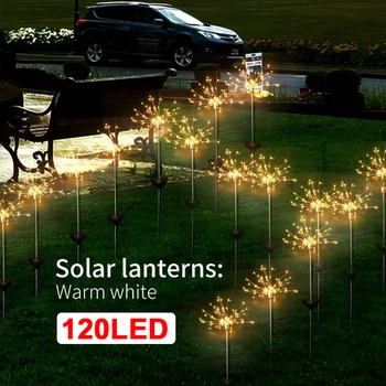 

Solar Energy Twinkle Silver String Lights Firework String Light Festival Solar Fairy Light Creative Landscape Lamp