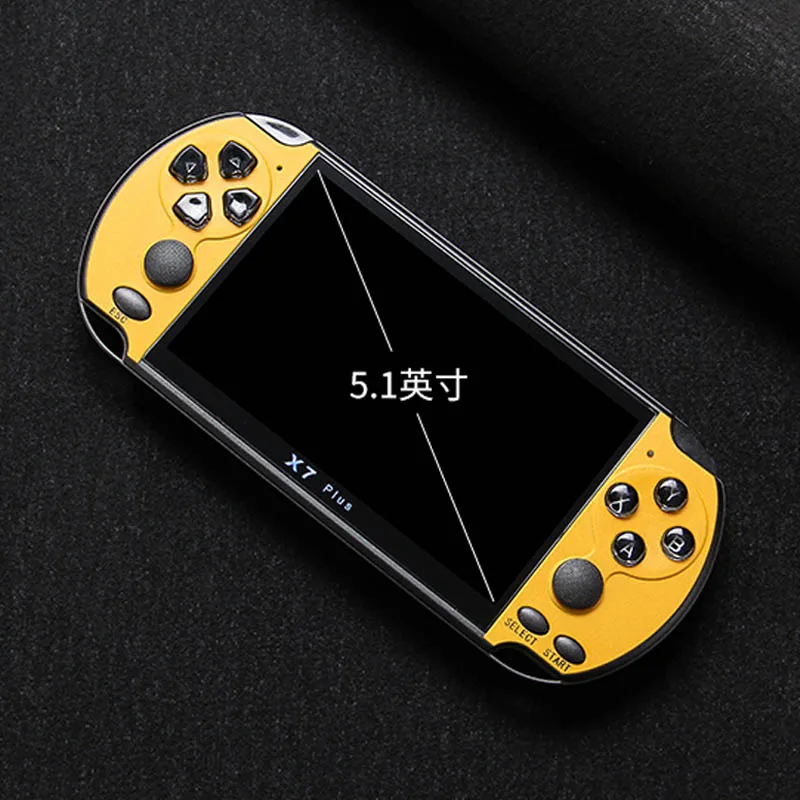 X7 Plus ретро мини портативная игровая консоль 64Bit 5,1 дюймов HD портативный ручной игровой плеер встроенный 3000+ игровая консоль - Цвет: Yellow