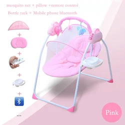 Mecedora eléctrica para recién nacido, cuna para bebé, columpio plegable para bebé, moisés para dormir con control remoto para 0 18M