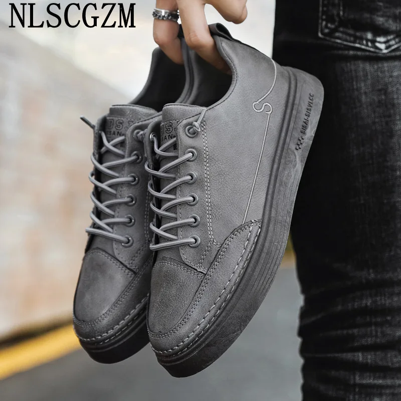 Zwart Lederen Casual Schoenen Voor Man 2022 Mode Loopschoenen Mannen  Designer Sneakers Mannen Schoenen Luxe Merk Hoge Kwaliteit Zapatos|Casual  schoenen voor Mannen| - AliExpress