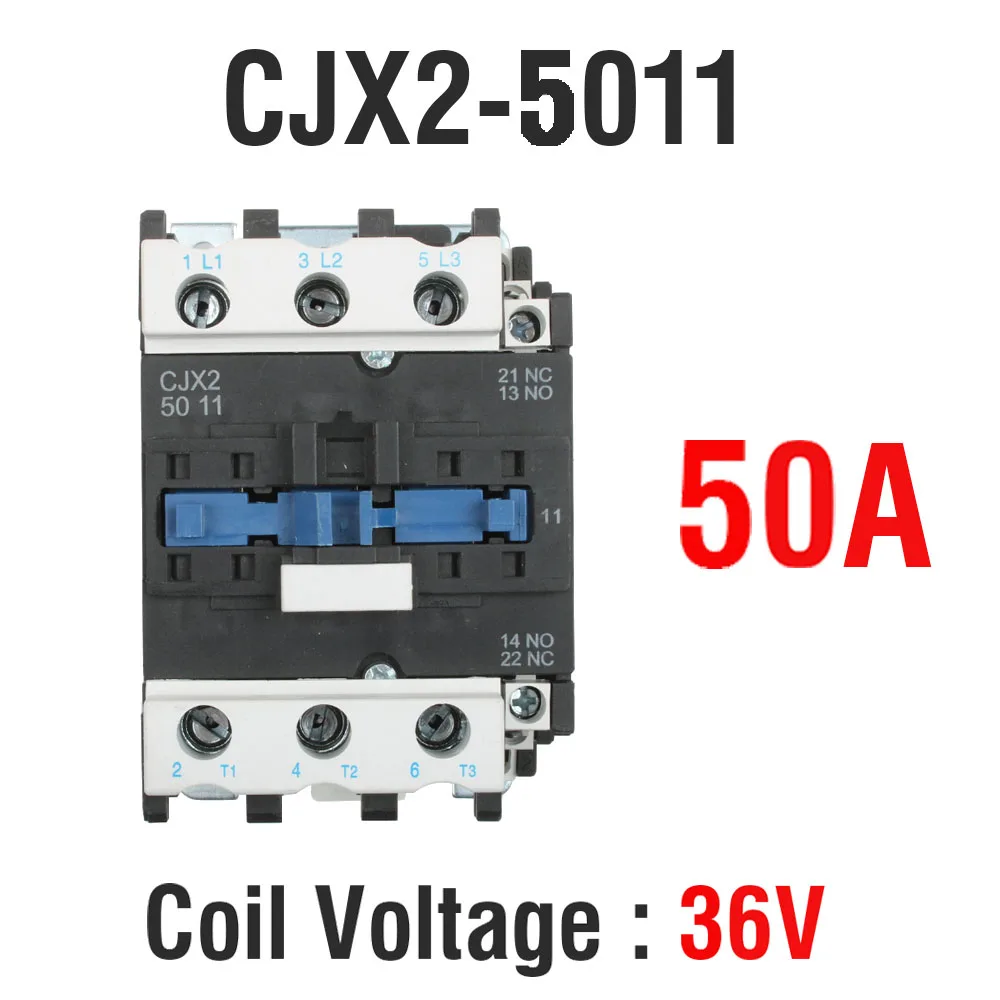 CJX2-3210 4011 5011 6511 8011 LC1 контактор переменного тока 110V ac 32A 50 Гц/60 Гц оригинальная lc1-D3210 12V 24V 36V 48V 110V 220V 380V - Цвет: CJX2-5011-36V