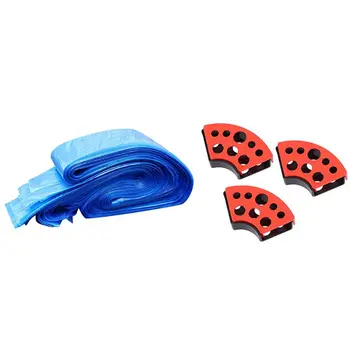 

100Pcs Disposable Blue Tattoo Clip Cord Sleeves Bags Covers Bags & 6Pcs 8 Holes Tattoo Ink Cup Holder Tattoo Pigment