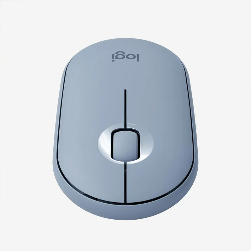 Xiaomi Mijia logitech Cobblestone беспроводной Bluetooth двухрежимный Тонкий Модный немой двойной Соединительный оптический трекинг ноутбук - Цвет: Синий