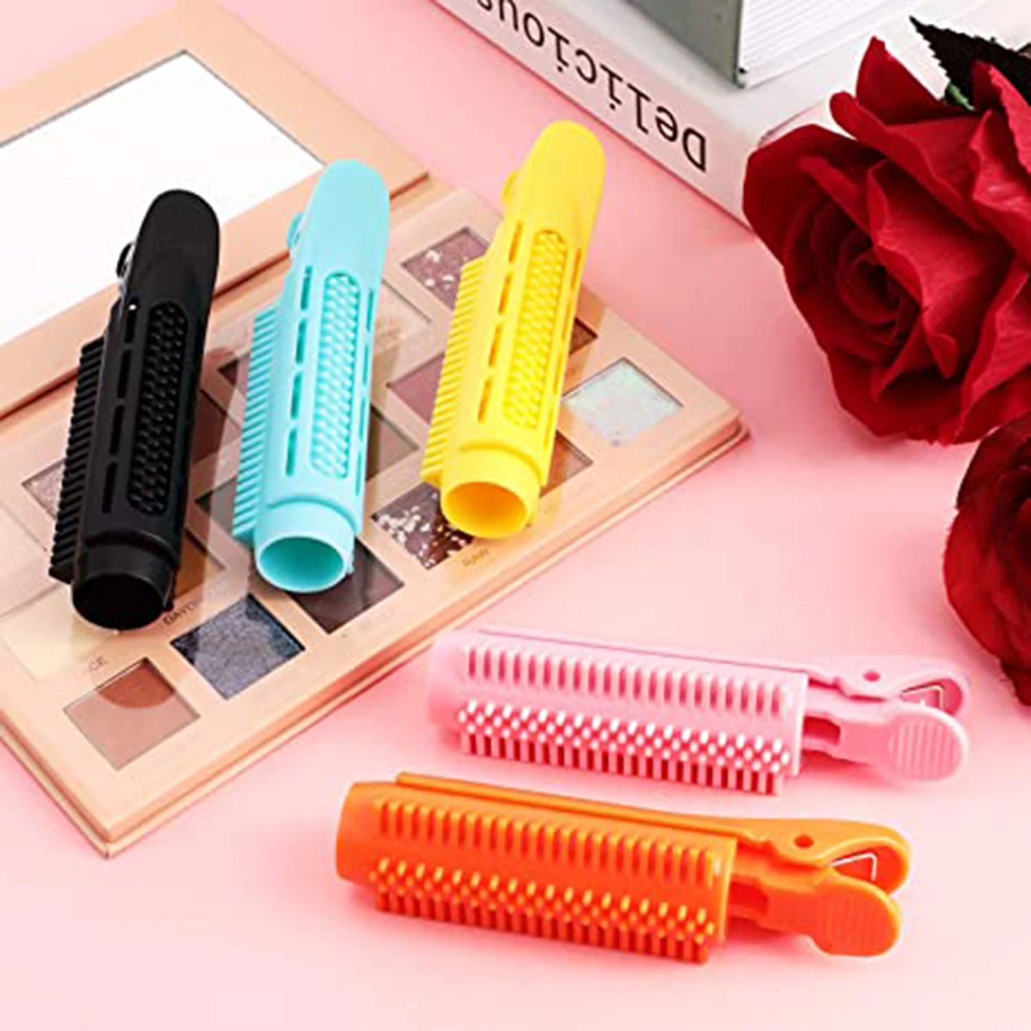 Ferramenta de Estilo Volumizing Raiz Cabelo Clipe Curler Rolos Naturalmente Fofo Faça Você Mesmo Doces Cor Leve Facilmente Carregando 12 Pçs 2 Cheap Grampos cabelo