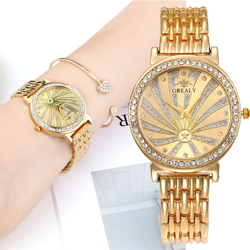 

New Temperament Women Watch Alloy Strap Diamond Point Drill Dial Luxury Ladies Simple Business Clock zegarek damski