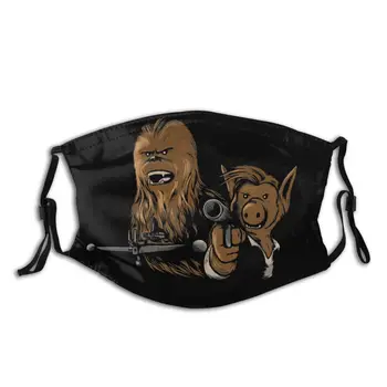 

Popular Alf And Chewbacca Graphic Print Reusable Mask Good Quality Anti Bacterial With PM2.5 Filters
