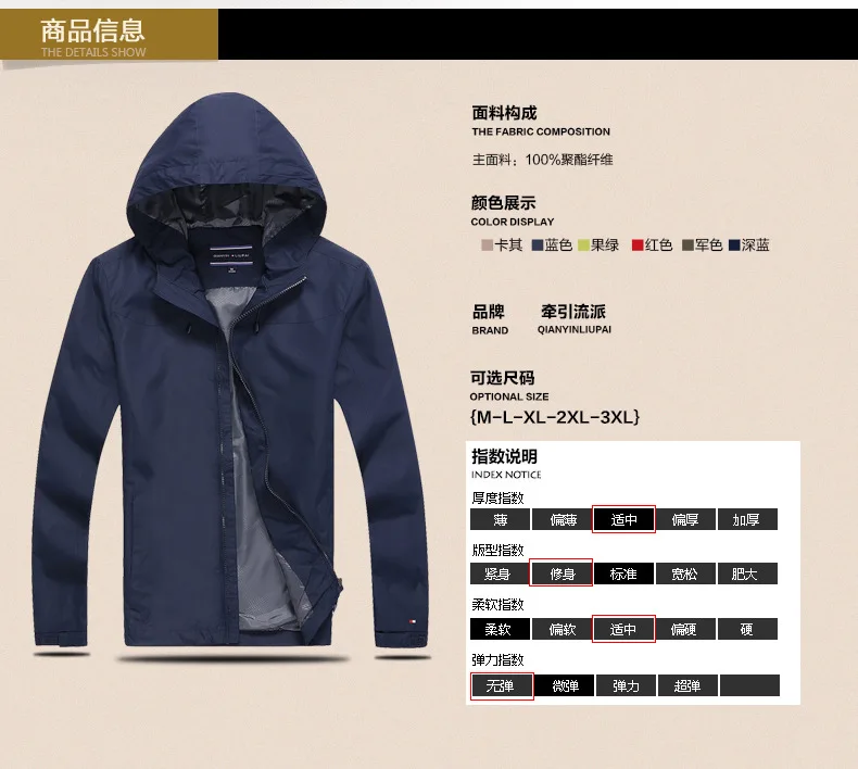 Осенняя Новая Стильная защитная куртка мужская Верхняя Спортивная Повседневная тонкая куртка с капюшоном Пальто мужское красное