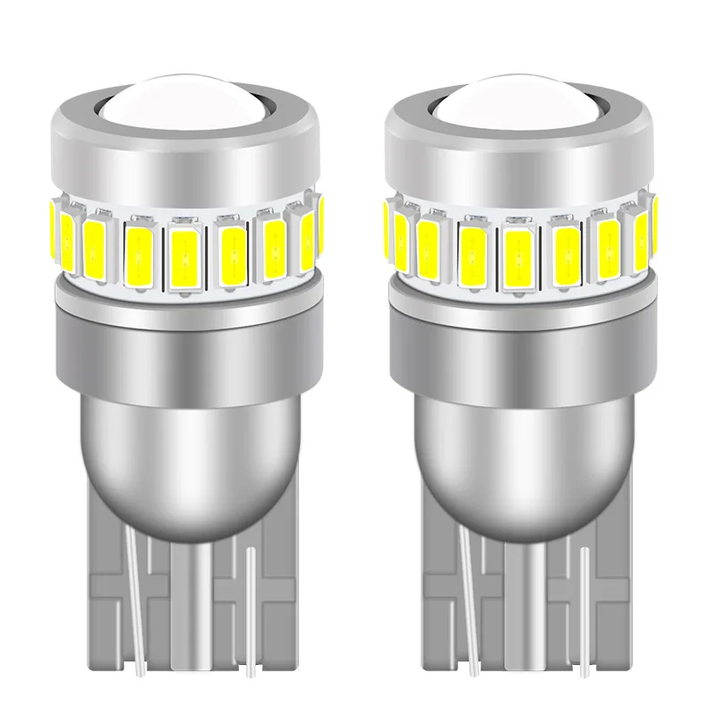 2 шт. T10 Автомобильный светодиодный сигнальный фонарь W5W 168 194 Canbus лампа 18SMD 3014 3030