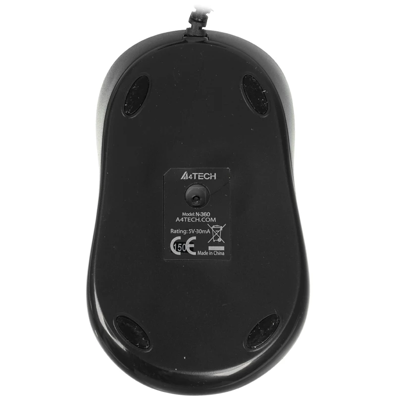 Мышь A4 V-Track Padless N-360-1 серый оптическая(1000dpi) USB(2but