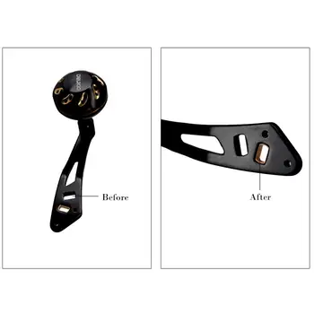 

HiMISS 3pcs/set Modified S Brand Reel Handle Metal Frame Bait Casting Reel Cranking Handle Fishing Reel Replacement Parts